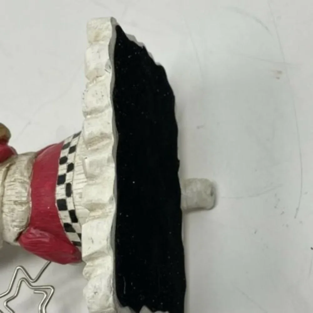 Christmas Stocking Holder Stacked Santa Claus Mantel Shelf Metal‎ Hook Photo